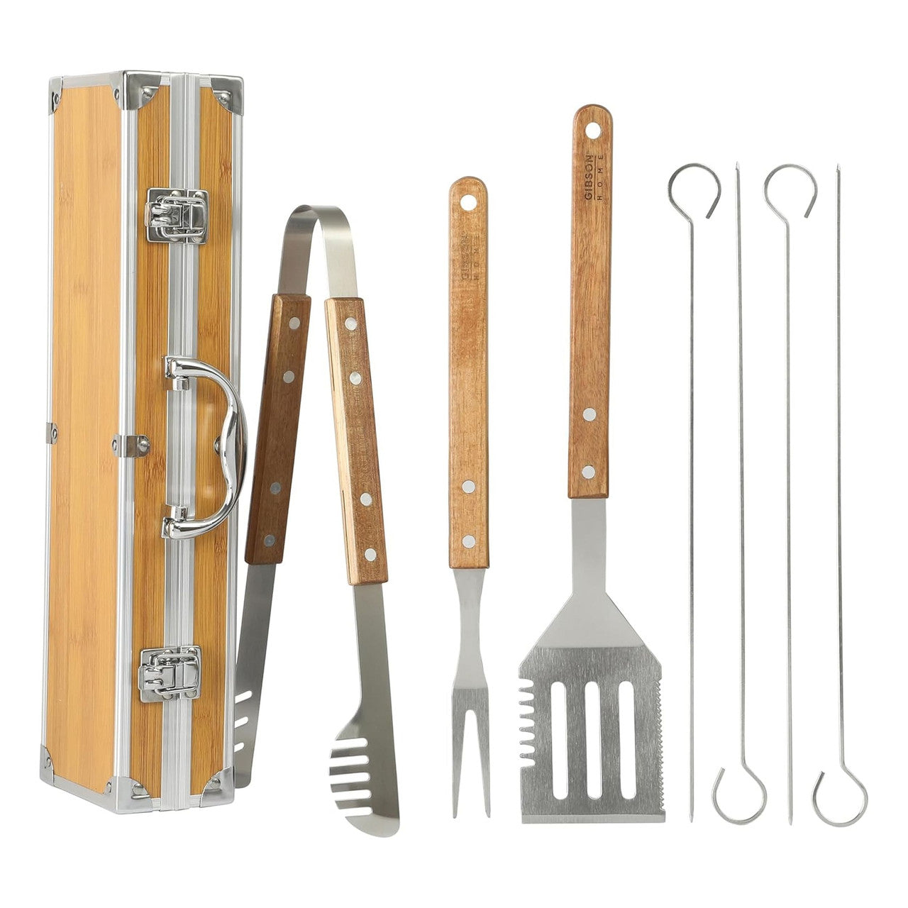 Gibson Home Barbecue Pro 8 Piece Stainless Steel Barbecue Tool Set with Carry Box-0