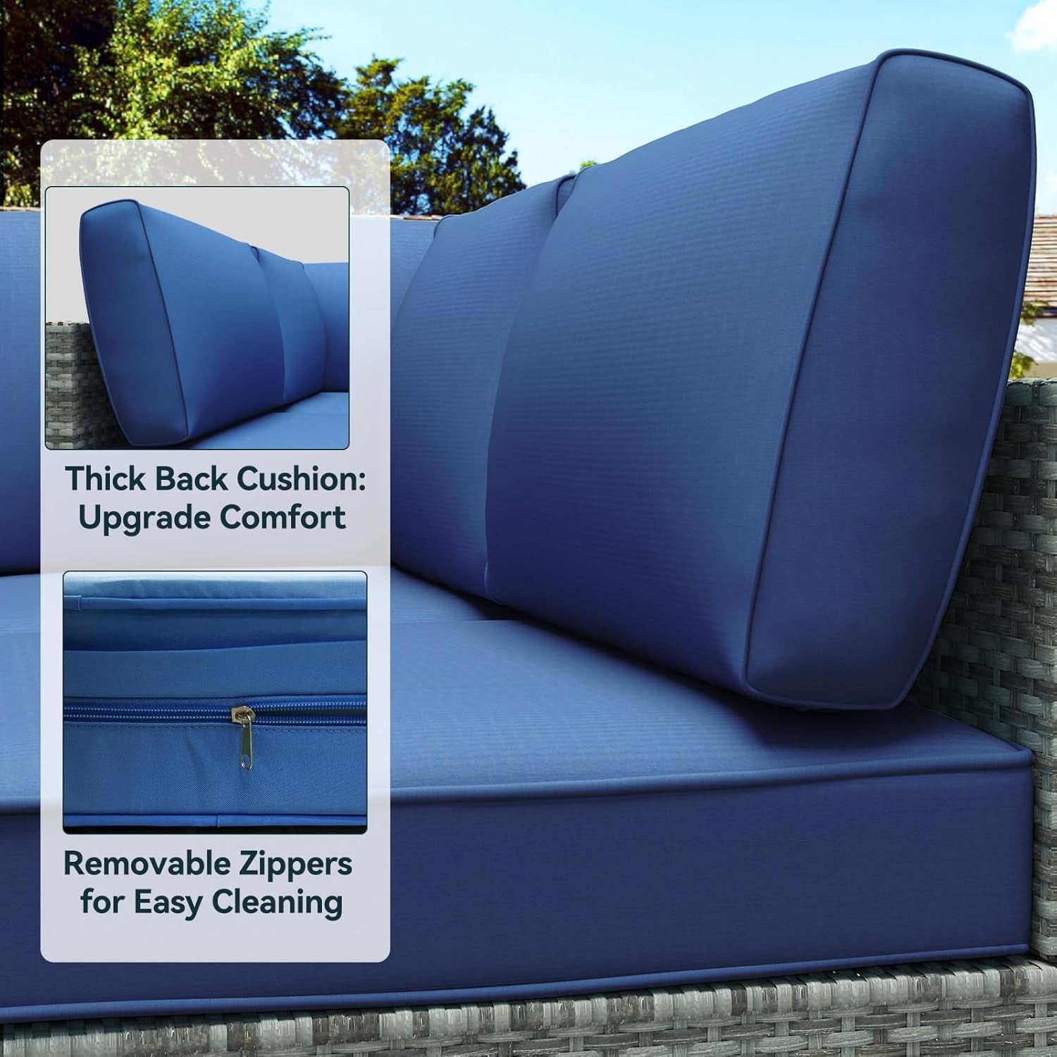 Water-Resistant Outdoor Cushions for Patio Furniture Sets-3