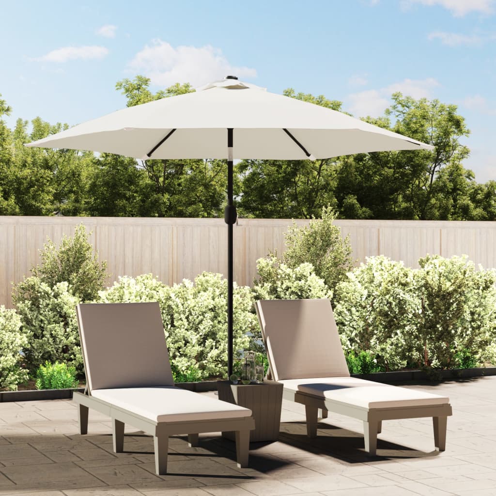 vidaXL Outdoor Umbrella Parasol Tilting Sunshade Garden Sun Shelter Steel-2