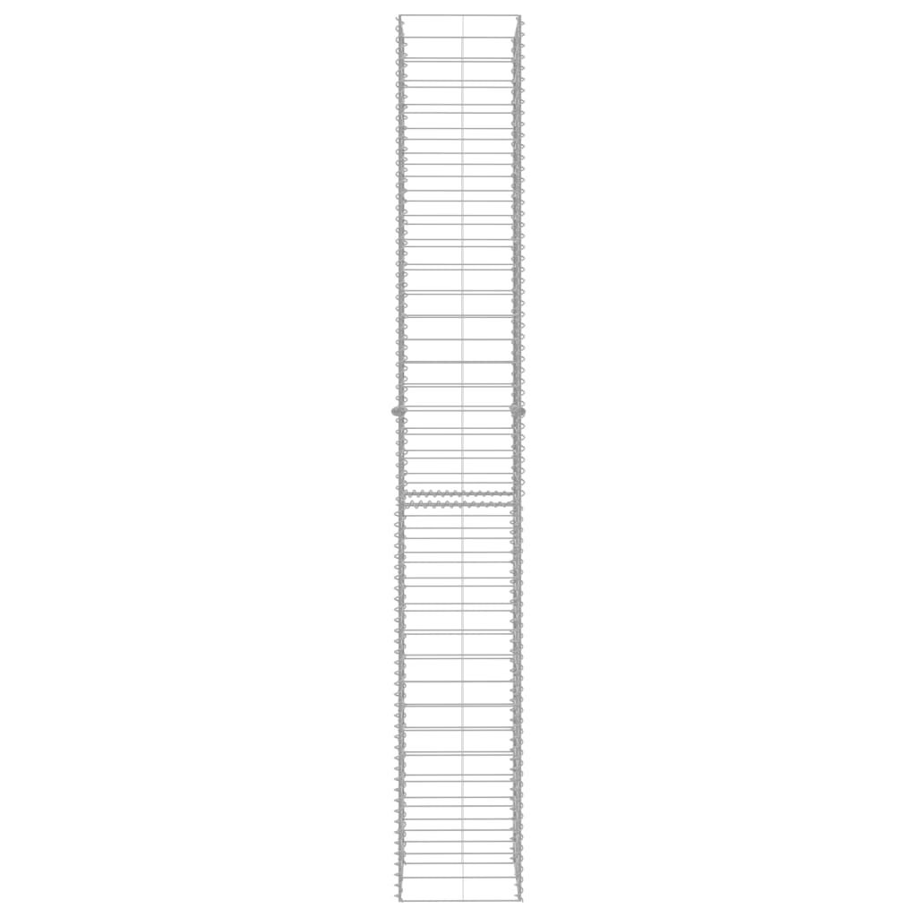 vidaXL Gabion Baskets 3 pcs Galvanized Steel 9.8"x9.8"x77.6"-3