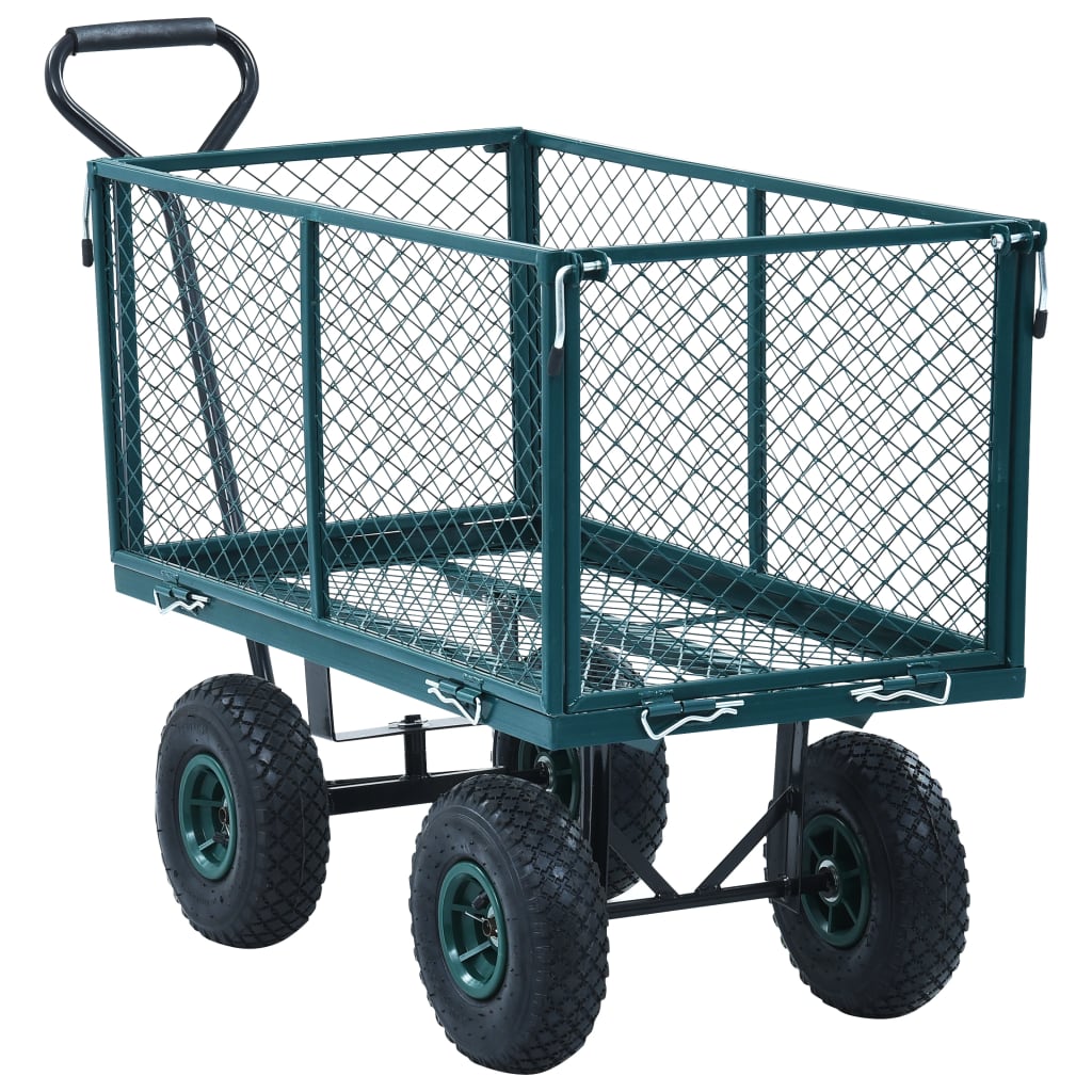vidaXL Garden Hand Trolley Green 771.6 lb-1