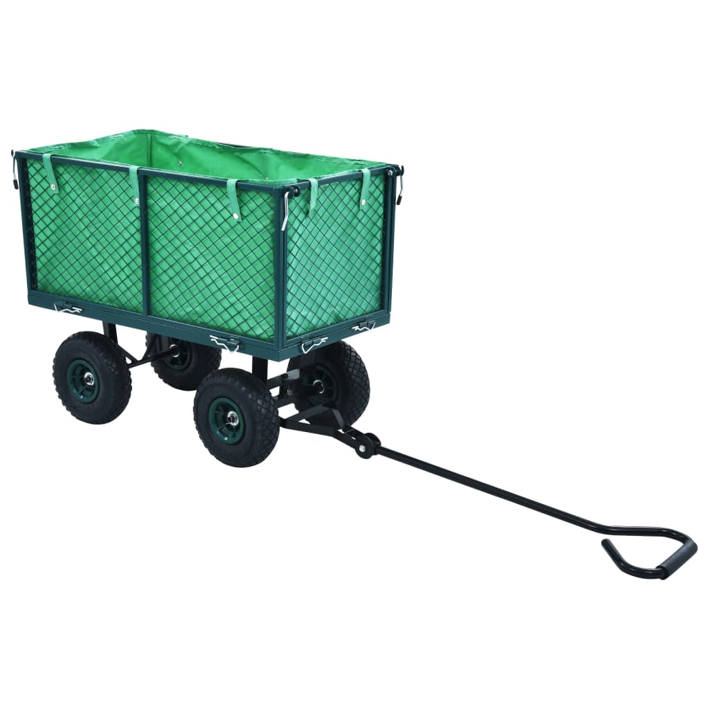vidaXL Garden Hand Trolley Green 771.6 lb-2