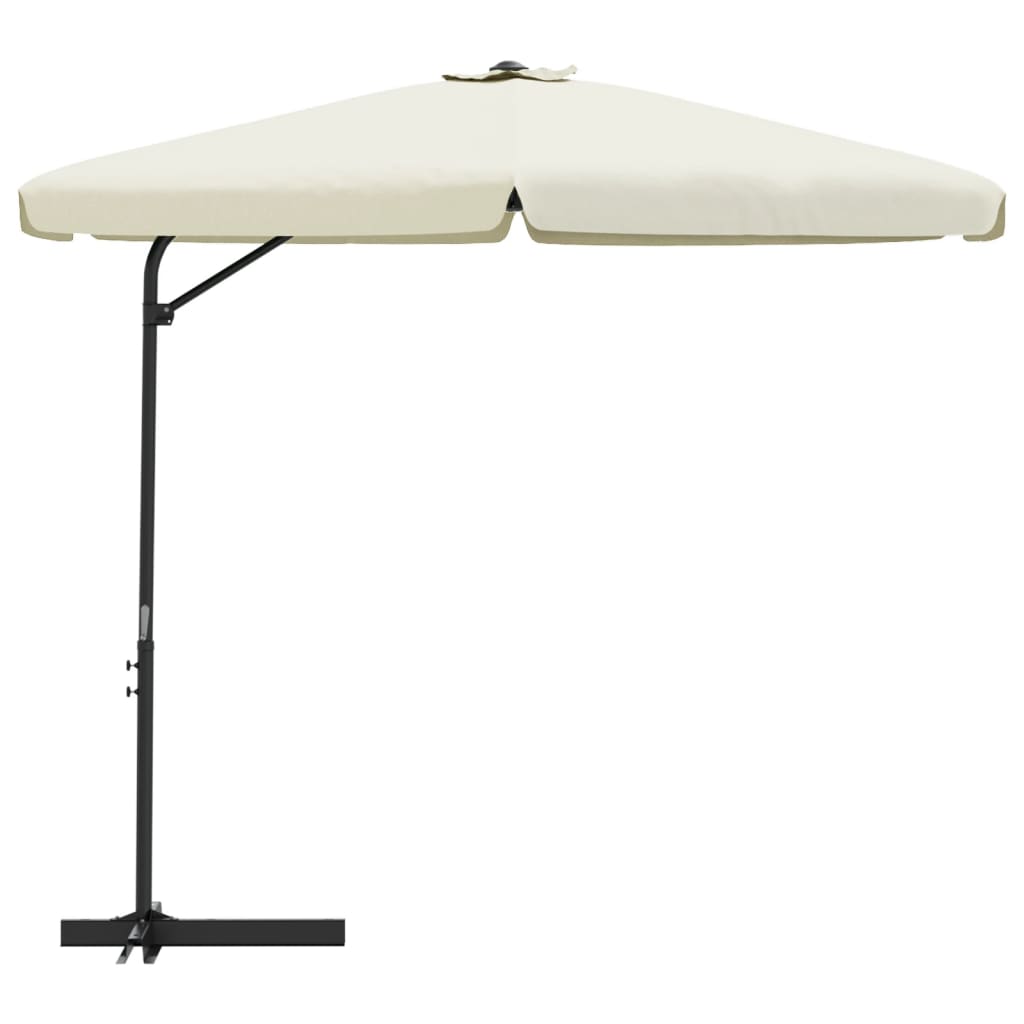 vidaXL Outdoor Umbrella Parasol with Cross Base Patio Sunshade Sun Shelter-2