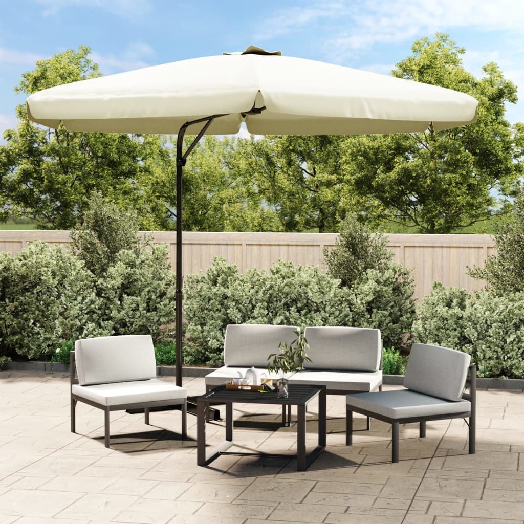 vidaXL Outdoor Umbrella Parasol with Cross Base Patio Sunshade Sun Shelter-7