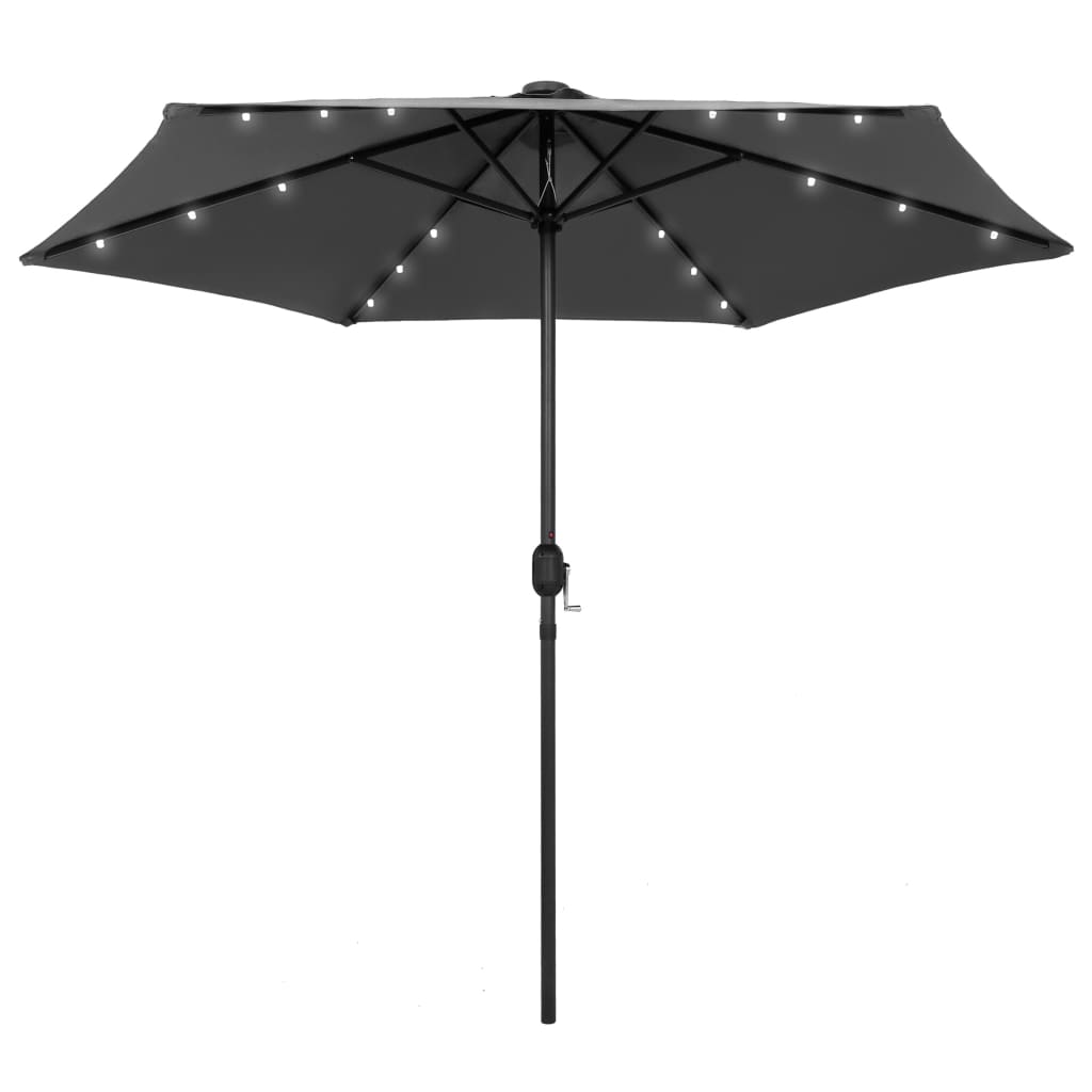 vidaXL Outdoor Umbrella Parasol with Solar LEDs Patio Sunshade Sun Shelter-1