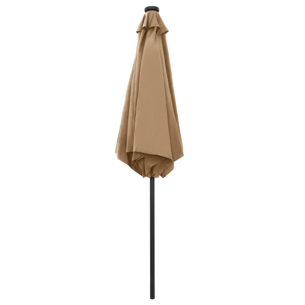 vidaXL Outdoor Umbrella Parasol with Solar LEDs Patio Sunshade Sun Shelter-3