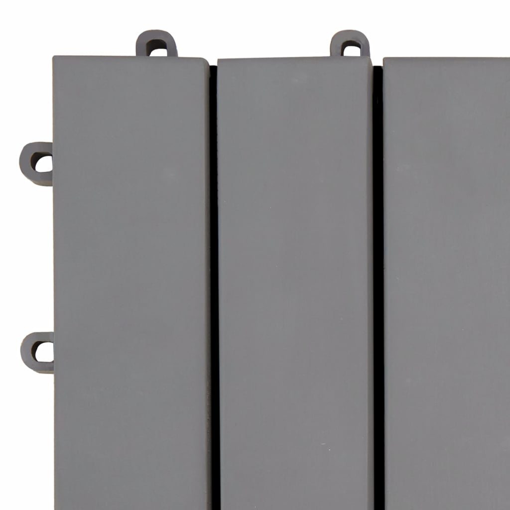 vidaXL Decking Tiles 20 pcs Gray Wash 11.8"x11.8" Solid Acacia Wood-4