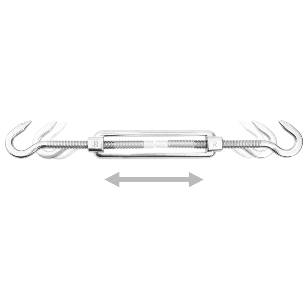 vidaXL Shade Sail Hardware Kit Sunshade Installation 12 Piece Stainless Steel-2