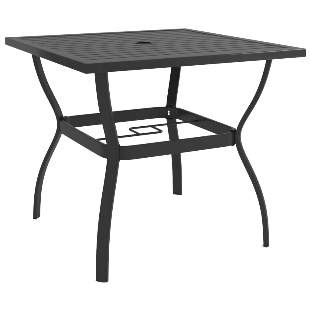 vidaXL Outdoor Dining Table Patio Table Porch Deck Garden Furniture Steel-1