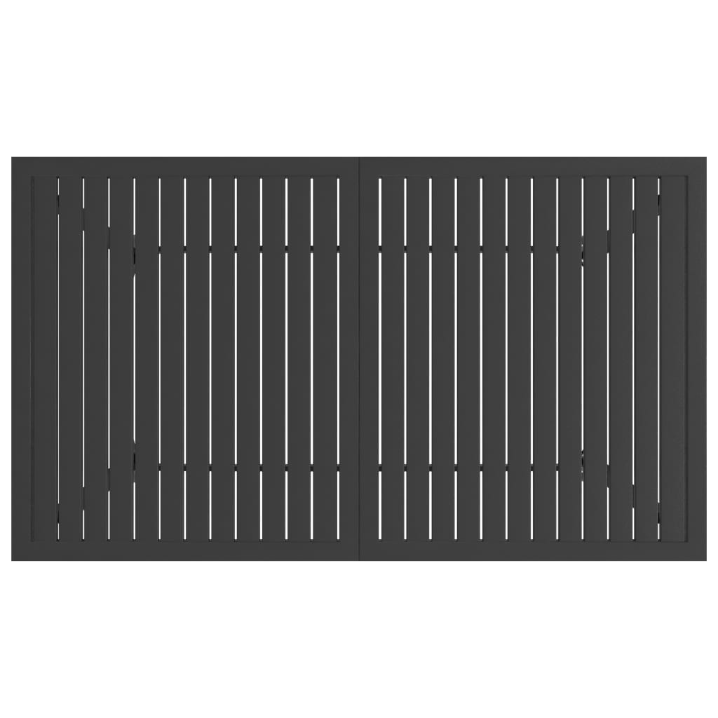 vidaXL Outdoor Dining Table Patio Table Porch Deck Garden Furniture Steel-3