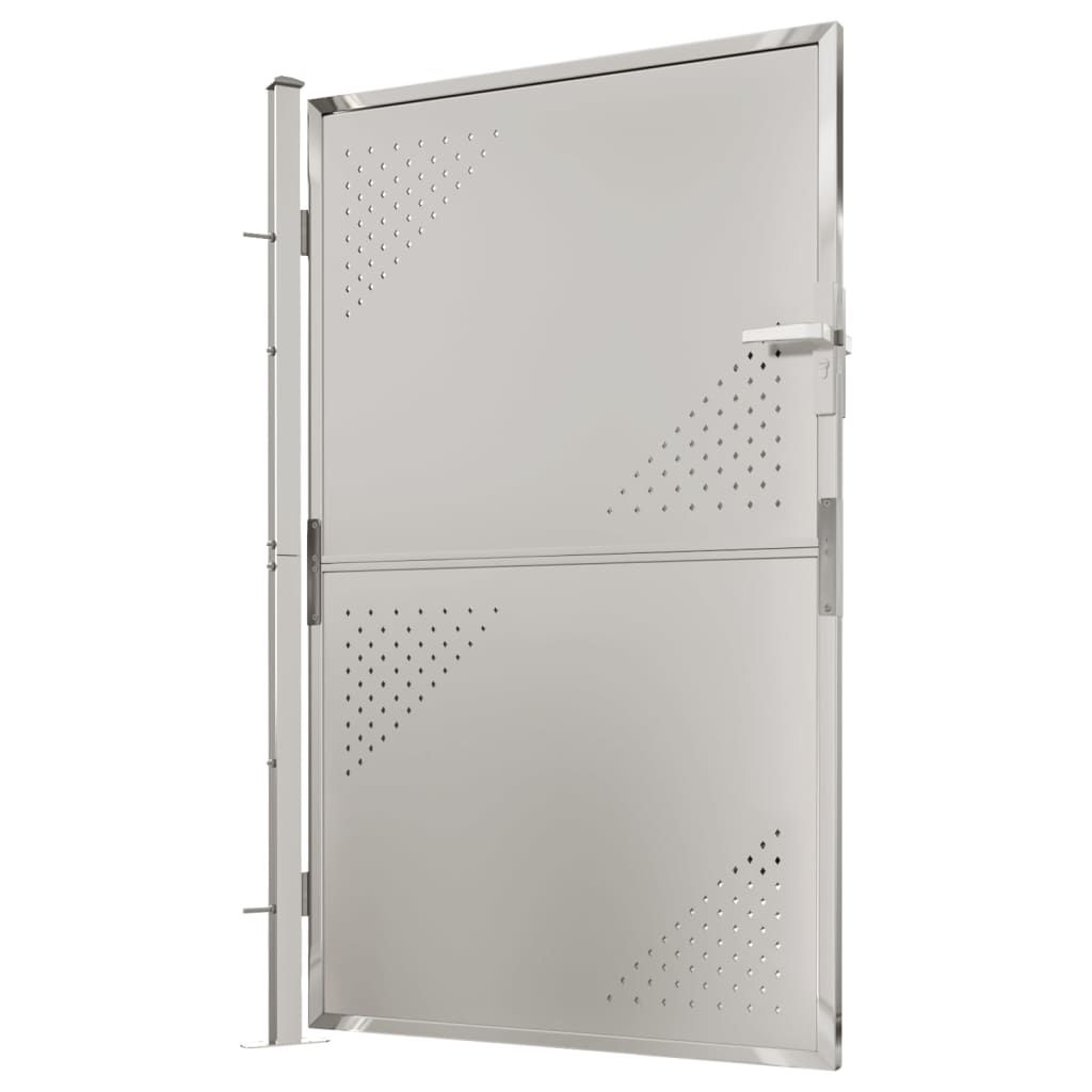 vidaXL Garden Gate 39.4"x59.1" Stainless Steel-2