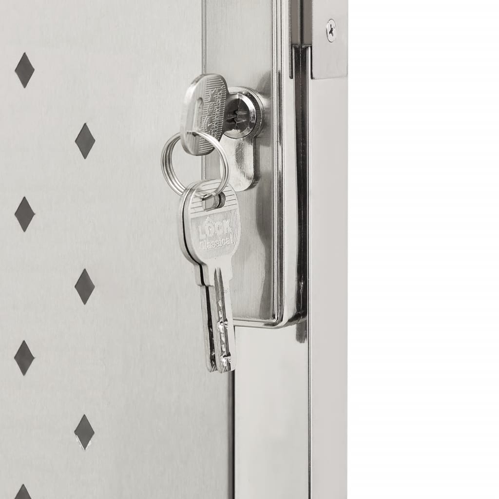 vidaXL Garden Gate 39.4"x59.1" Stainless Steel-4