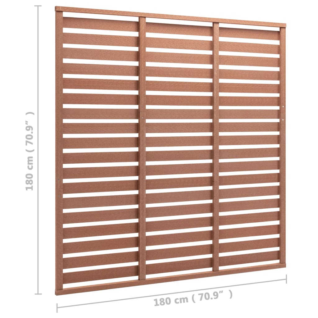 vidaXL Fence Panel Outdoor Patio Barrier Fence Privacy Screen Garden Fence WPC-1
