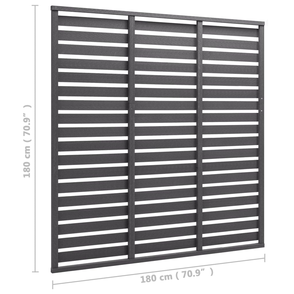 vidaXL Fence Panel Outdoor Patio Barrier Fence Privacy Screen Garden Fence WPC-2