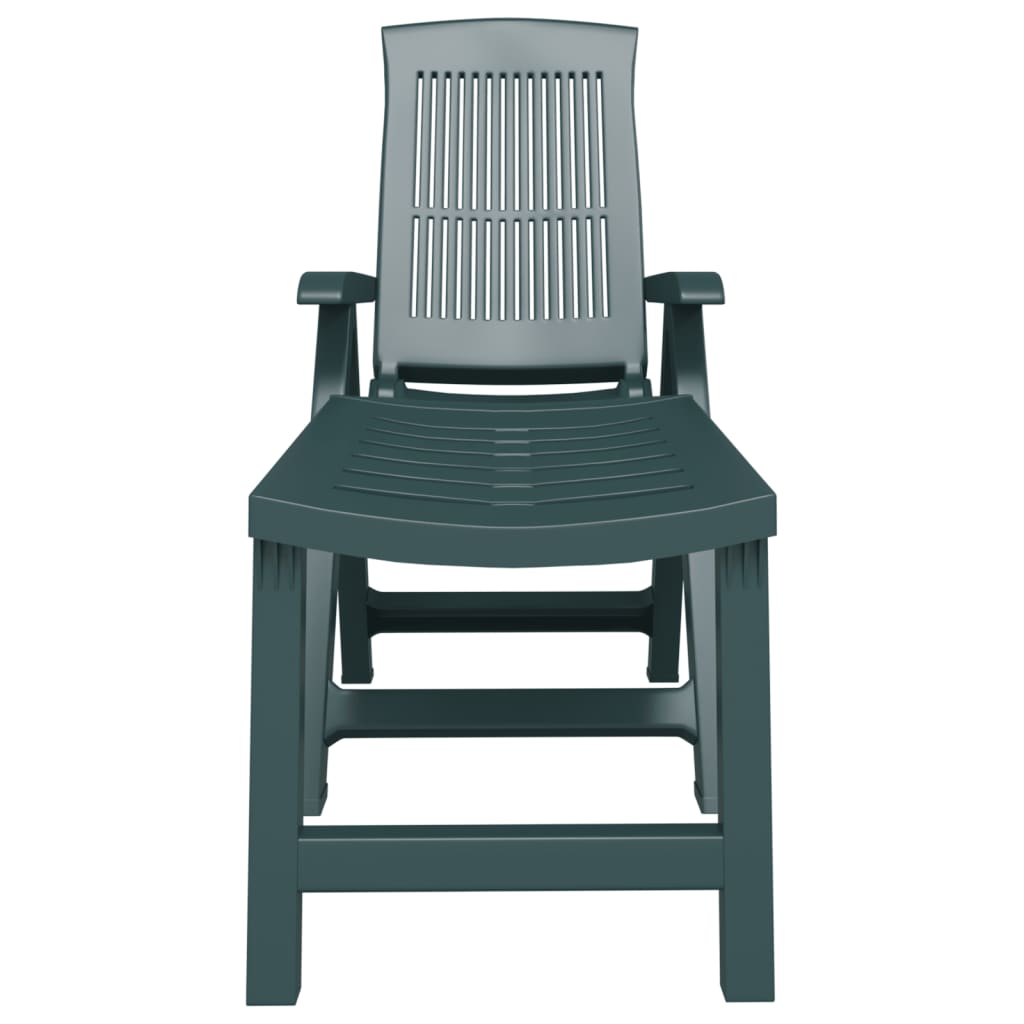 vidaXL Sun Lounger Patio Furniture Folding Outdoor Chaise Lounge Chair Plastic-0