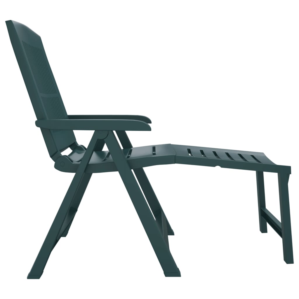 vidaXL Sun Lounger Patio Furniture Folding Outdoor Chaise Lounge Chair Plastic-3