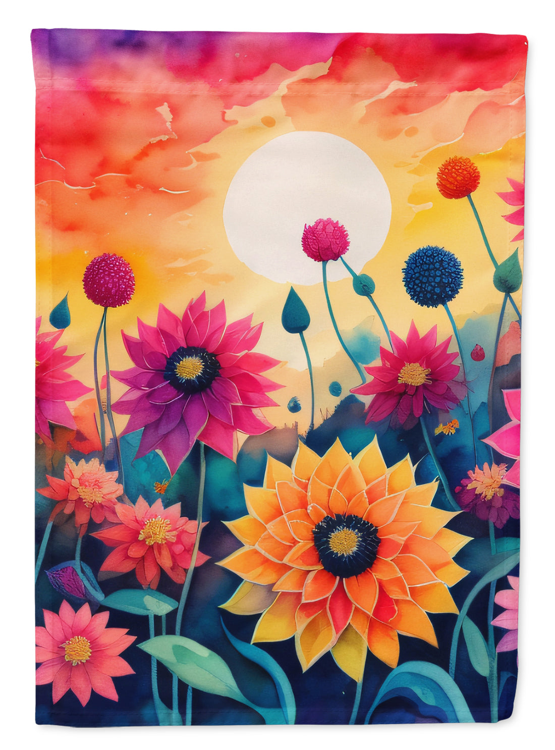 Dahlias in Color Garden Flag-0