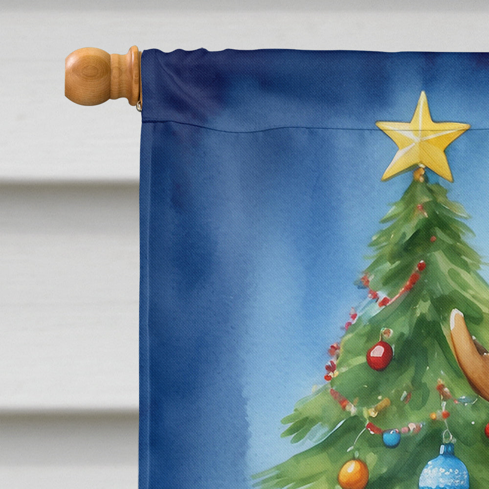 Pit Bull Terrier Christmas Reindeer House Flag-2
