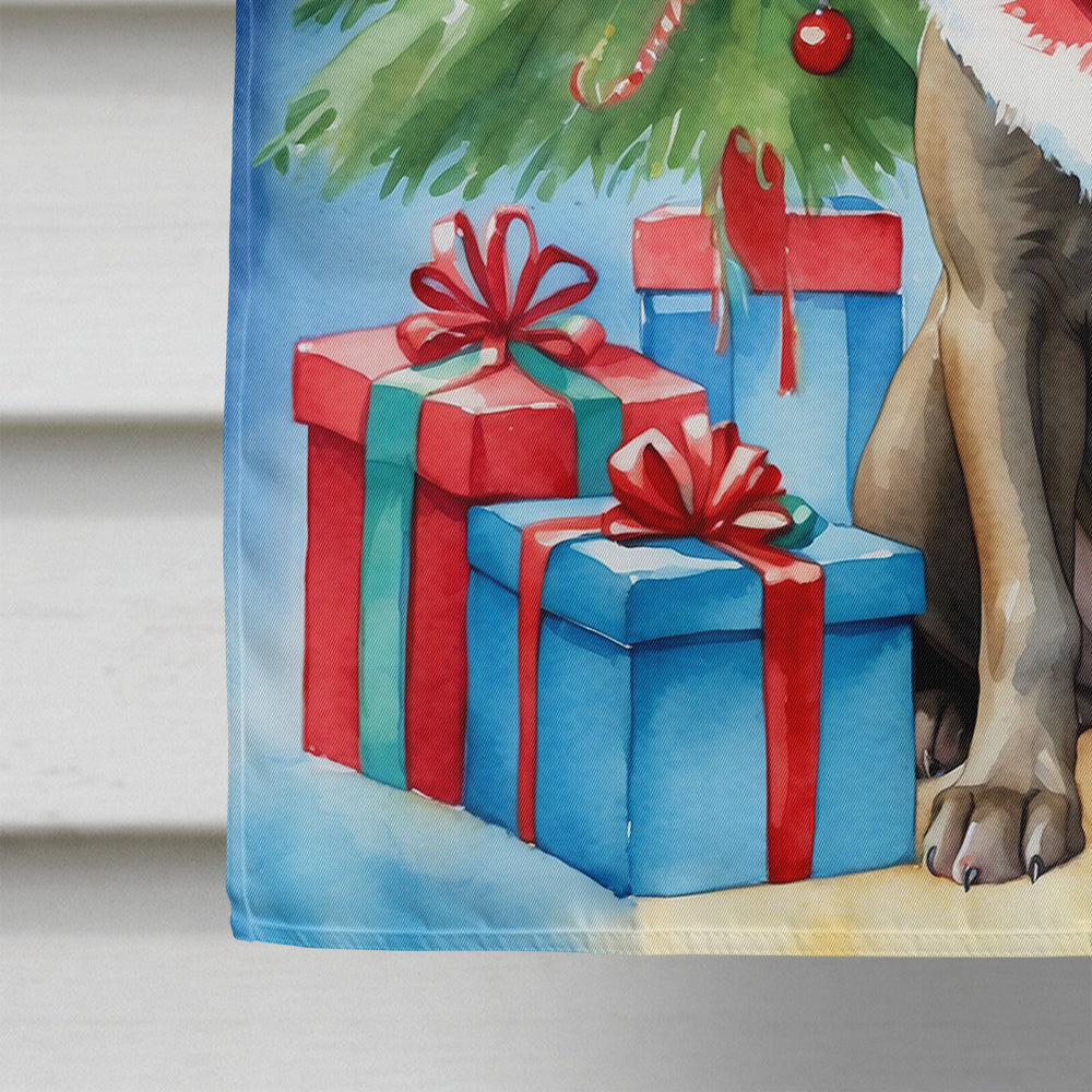 Pit Bull Terrier Christmas Reindeer House Flag-3