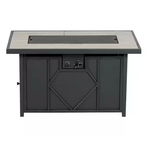 42-inch Outdoor Propane Gas Fire Pit Patio Table with Blue Fire Glass-1