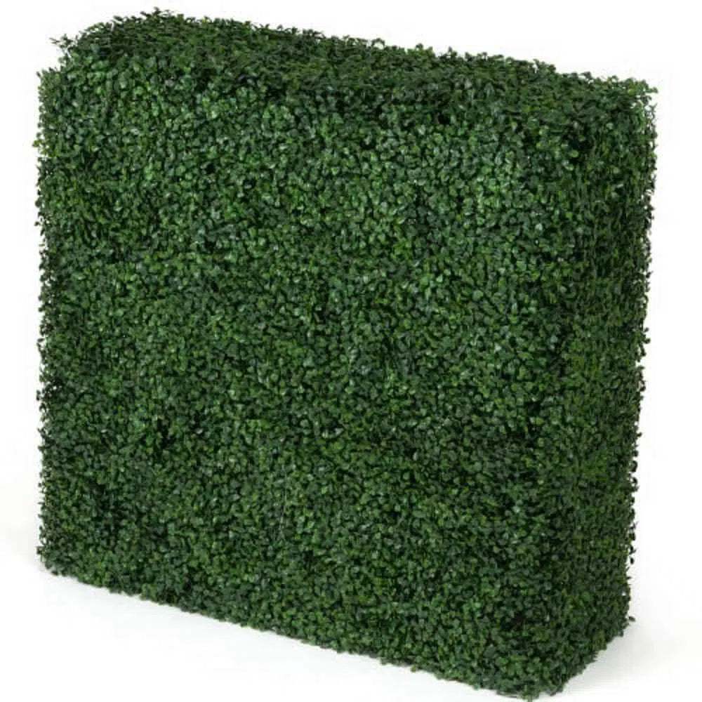 Premium Two Tone Green Artificial Boxwood Hedge 30"L x 30"H Commercial Grade UV Resistant-4