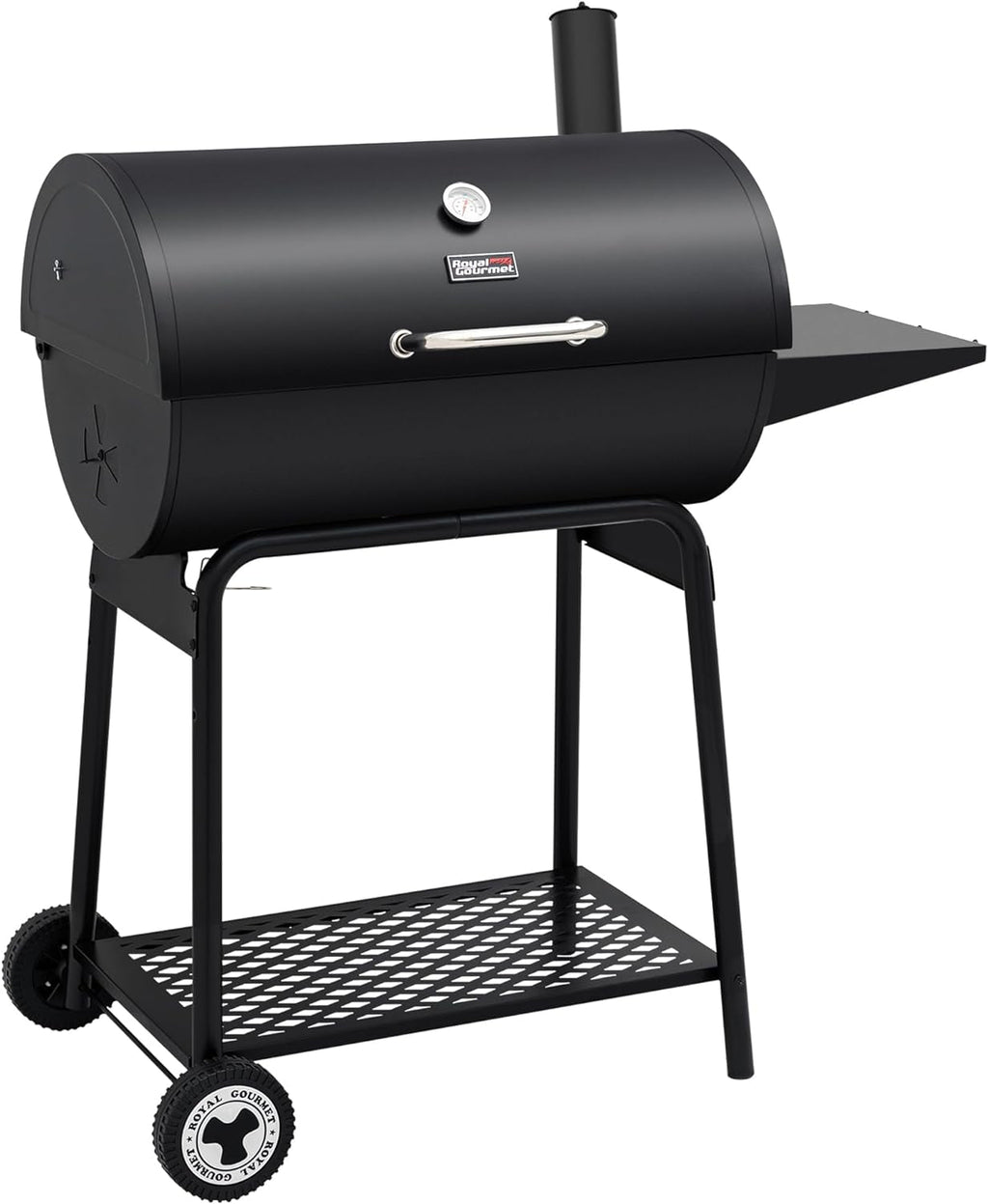 30 Inch Barrel Charcoal Grill: 627 Inch, Outdoor BBQ-1