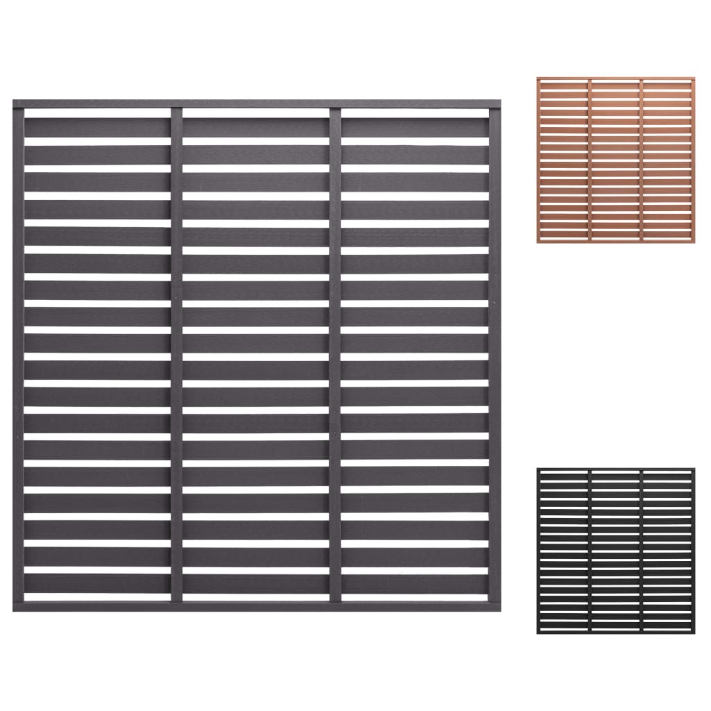 vidaXL Fence Panel Outdoor Patio Barrier Fence Privacy Screen Garden Fence WPC-5
